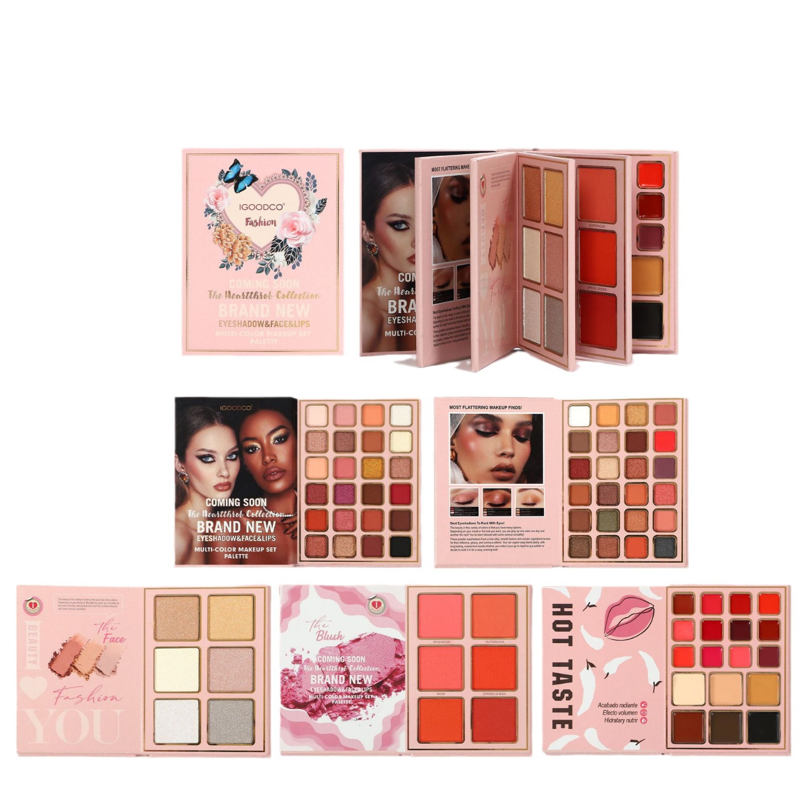 Beauty Makeup Book - พาเลทแต่งหน้าอเนกประสงค์ 78 สี ระดับมืออาชีพ ดีไซน์แบบหนังสือ 5