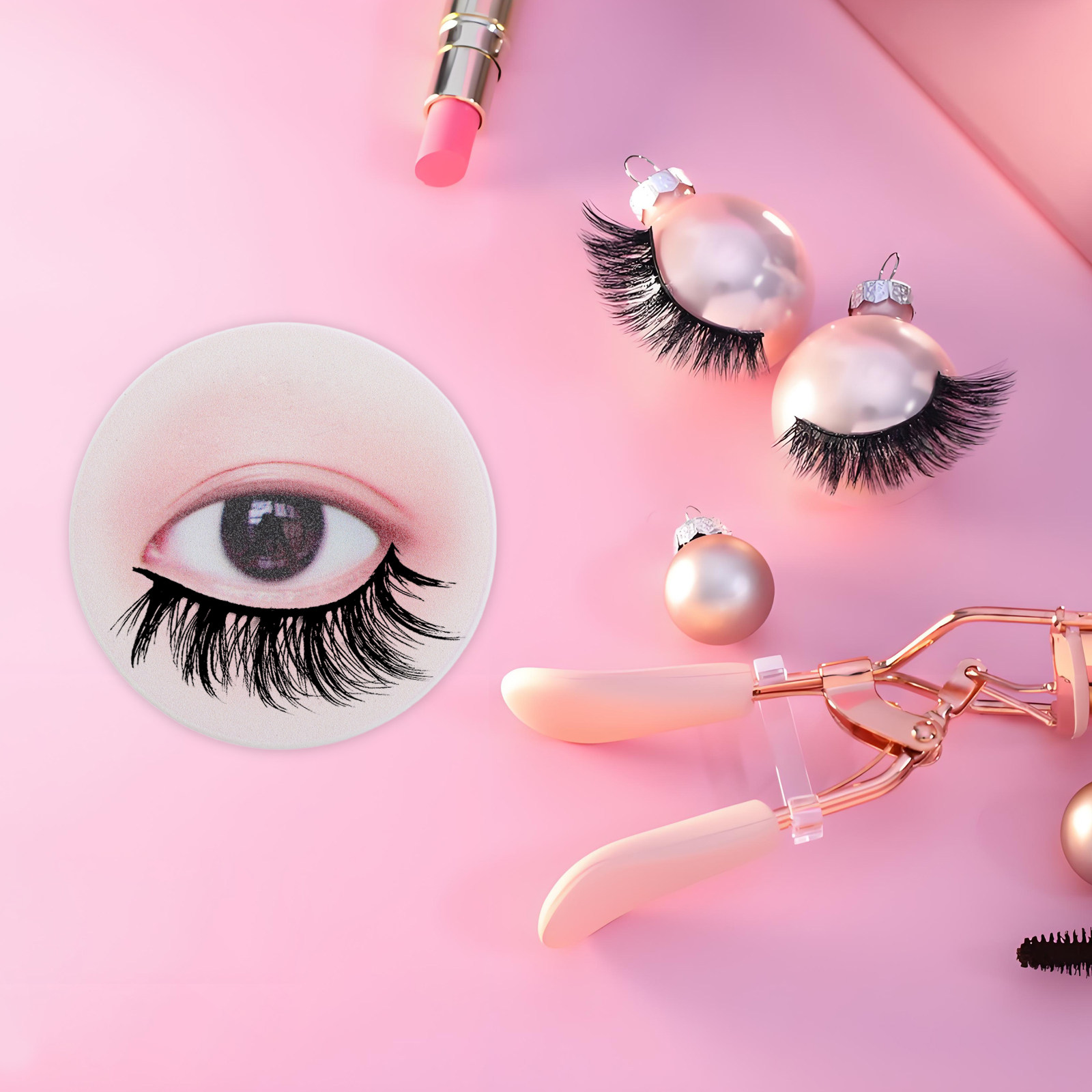 Eyelash Extension - แผ่นฝึกต่อขนตา 3 ชิ้น สีดำ ชุดฝึกต่อขนตาแบบใช้ซ้ำได้ อุปกรณ์แสดงผลสำหรับร้านเสริมสวย
