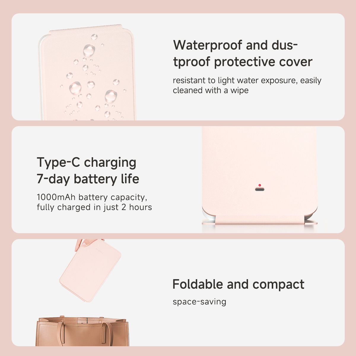 DOCO แต่งหน้ากระจกแบบพกพา LED  - Beauty Lab Makeup บทวิจารณ์และราคา